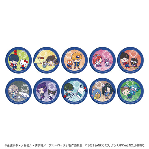 『ブルーロック × サンリオキャラクターズ』缶バッジ 01/BOX(全10種)(ミニキャライラスト)